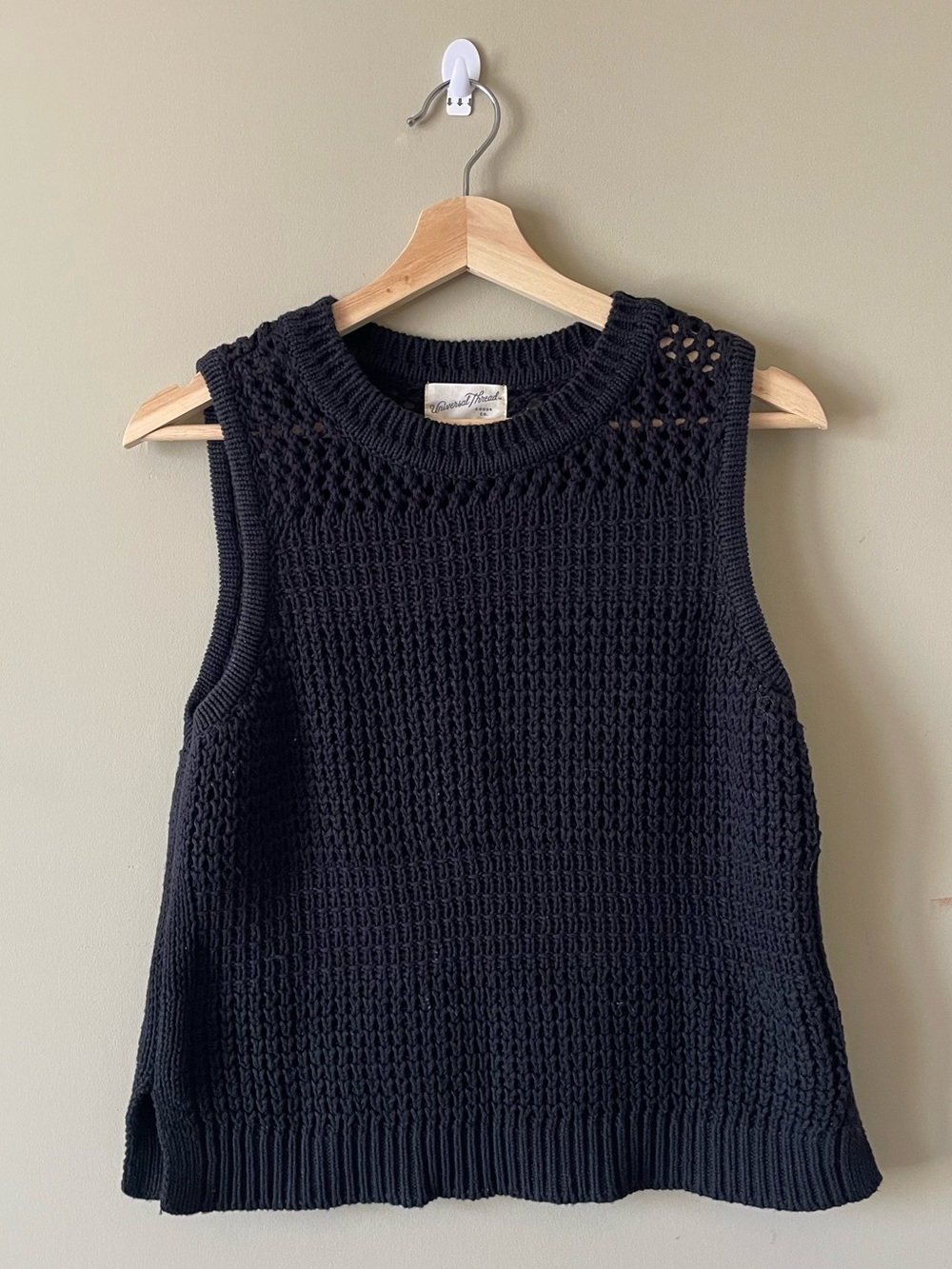 Universal Thread Black Crochet Knit Tank